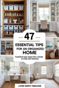 Achieve a well-organized home with these 35 expert-approved tips. Learn how to declutter, create storage solutions, and establish effective cleaning routines for every room in your house.